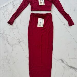 Elegant Red Skirt by Naked wardrobe
